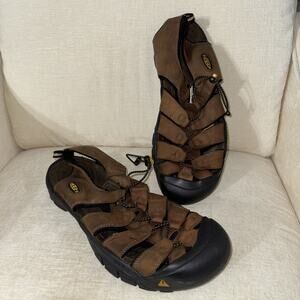 Keen Newport Waterproof Sandals Shoes Mens Size 13 US 47 EU Brown Leather Hiking